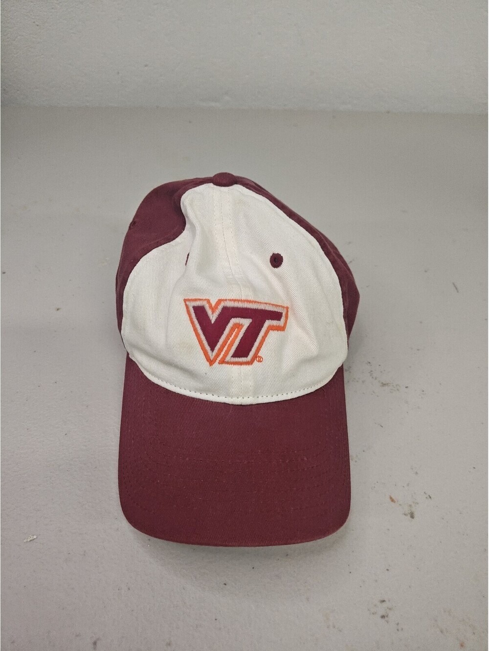 Virginia Tech Hokies VT Hat Cap Legacy Athletic Maroon White Strapback Dad Hat